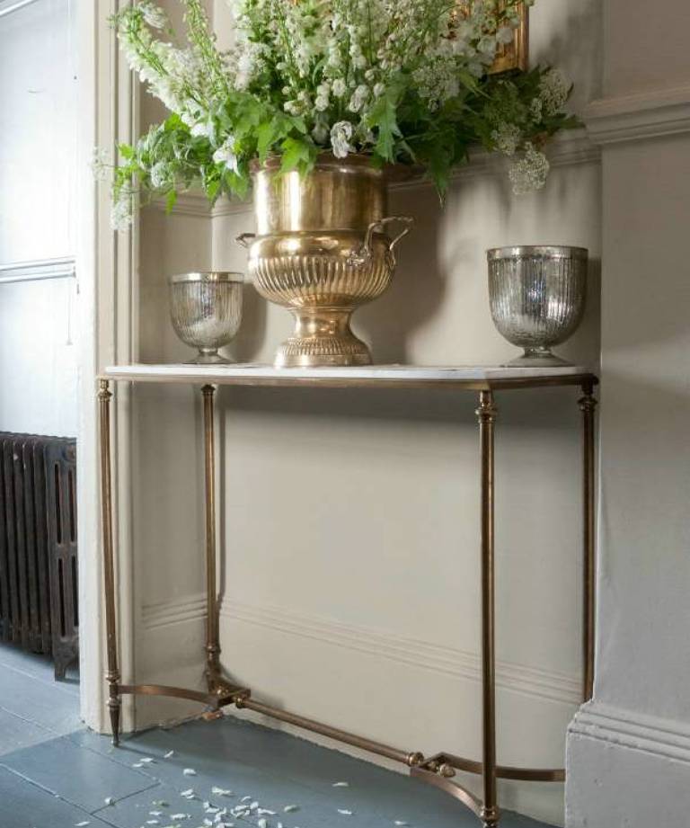 Brass & Marble console table