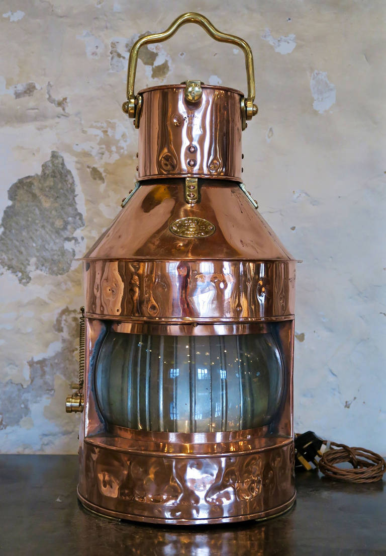 Large copper lamp