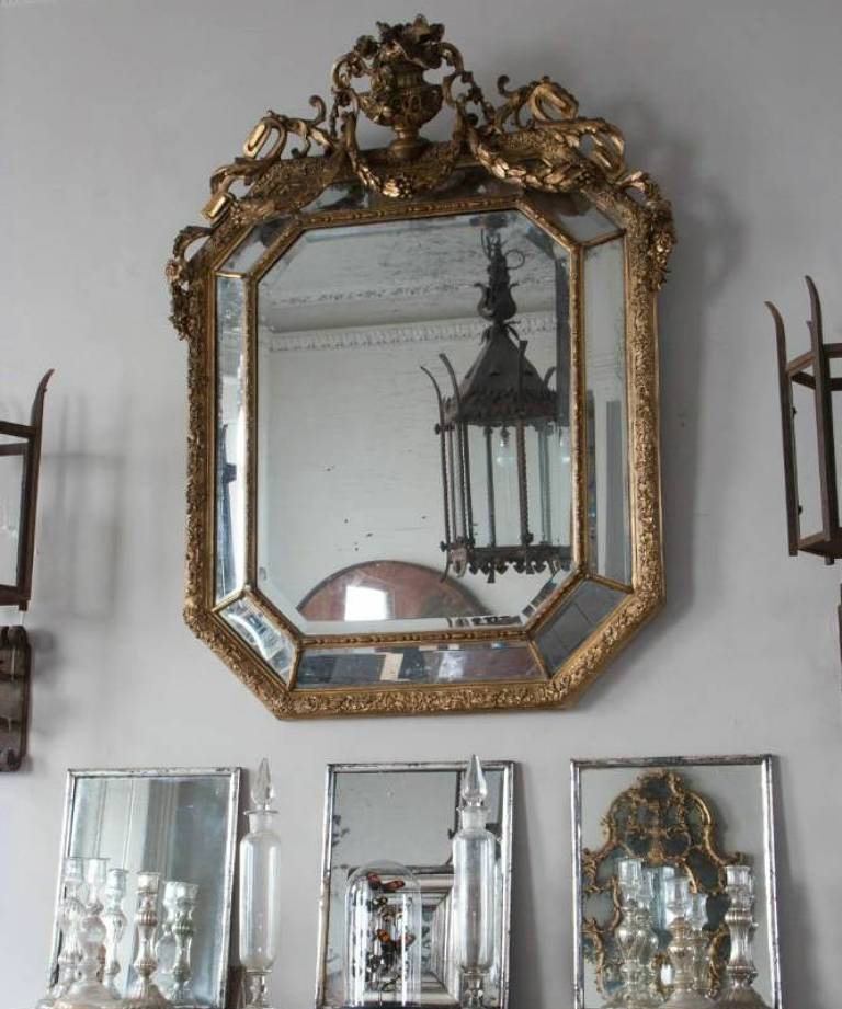 Ornate cushion mirror