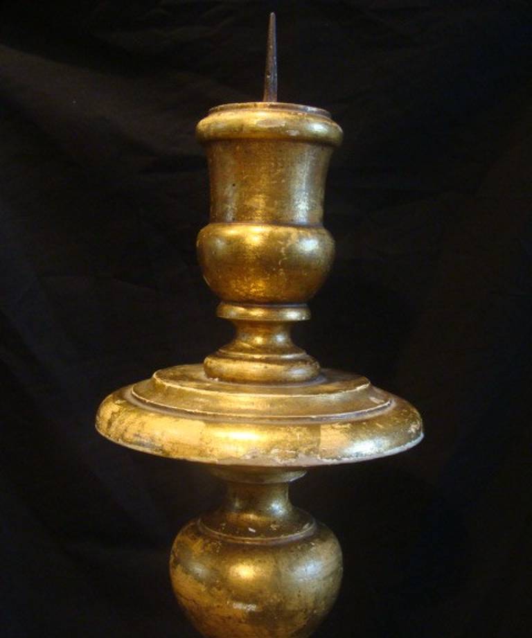 Gilt candelstick circa 1800