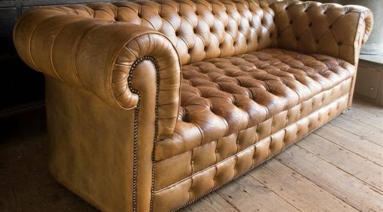 Leather chesterfield