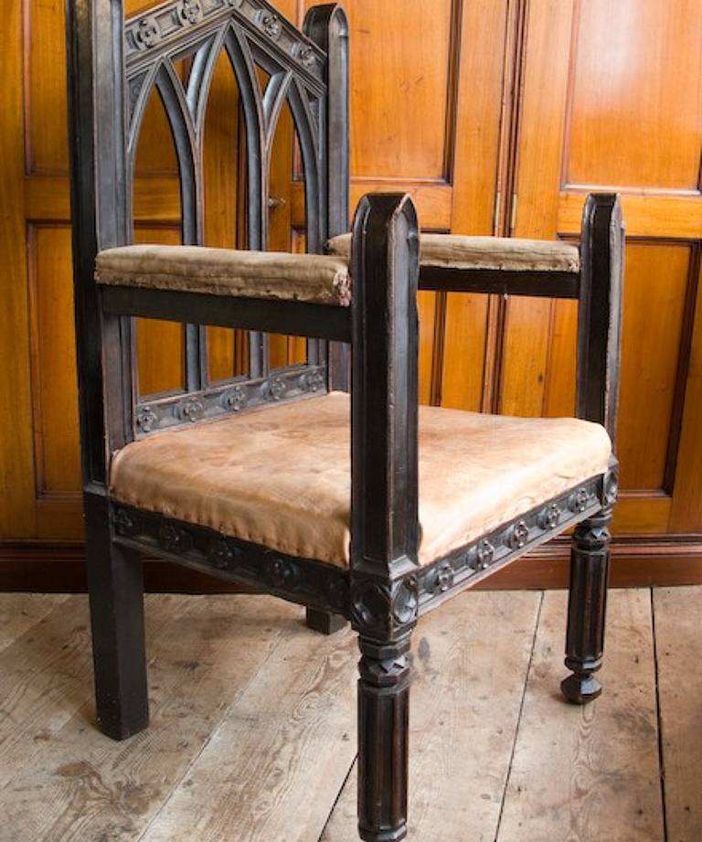 Gothic oak chair