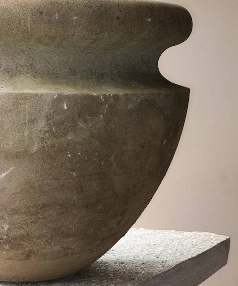 Pair of large stone urns