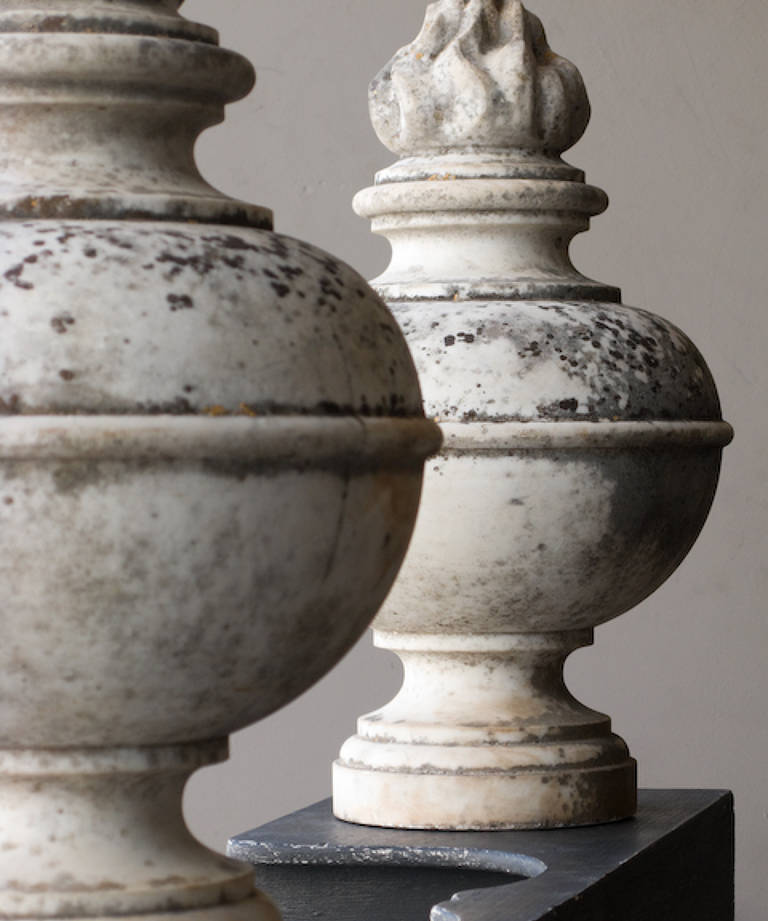 19th century marble finials