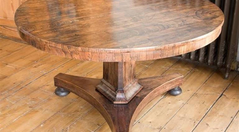 Faux rosewood table