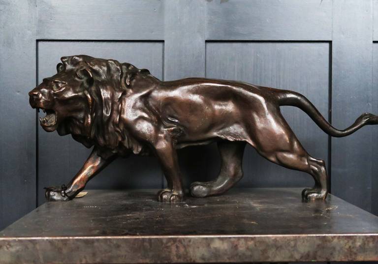 19th Century Bronze Lion, Italy