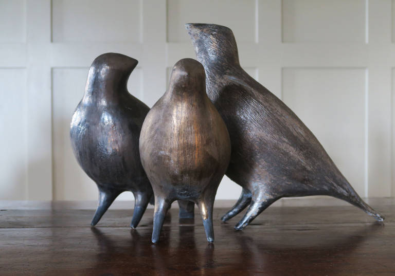 Metallic glazed birds