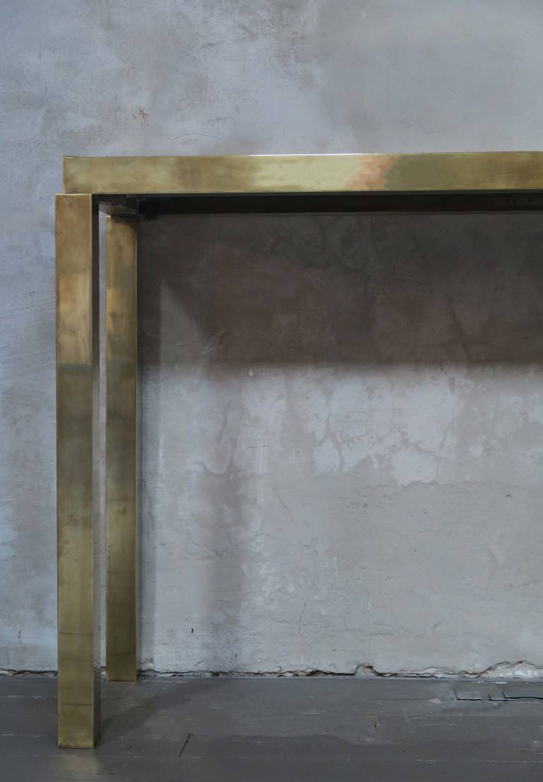 Brass Console Table, c1970, Italy
