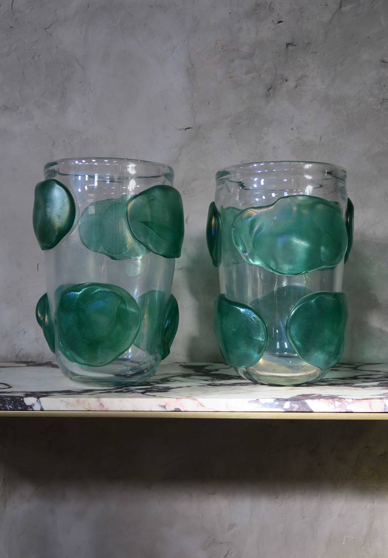 Aqua Murano vase, Italy