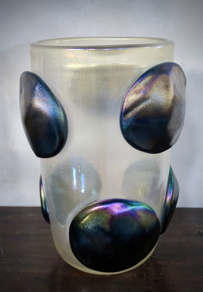 Opaque Murano black blob Vase, Italy