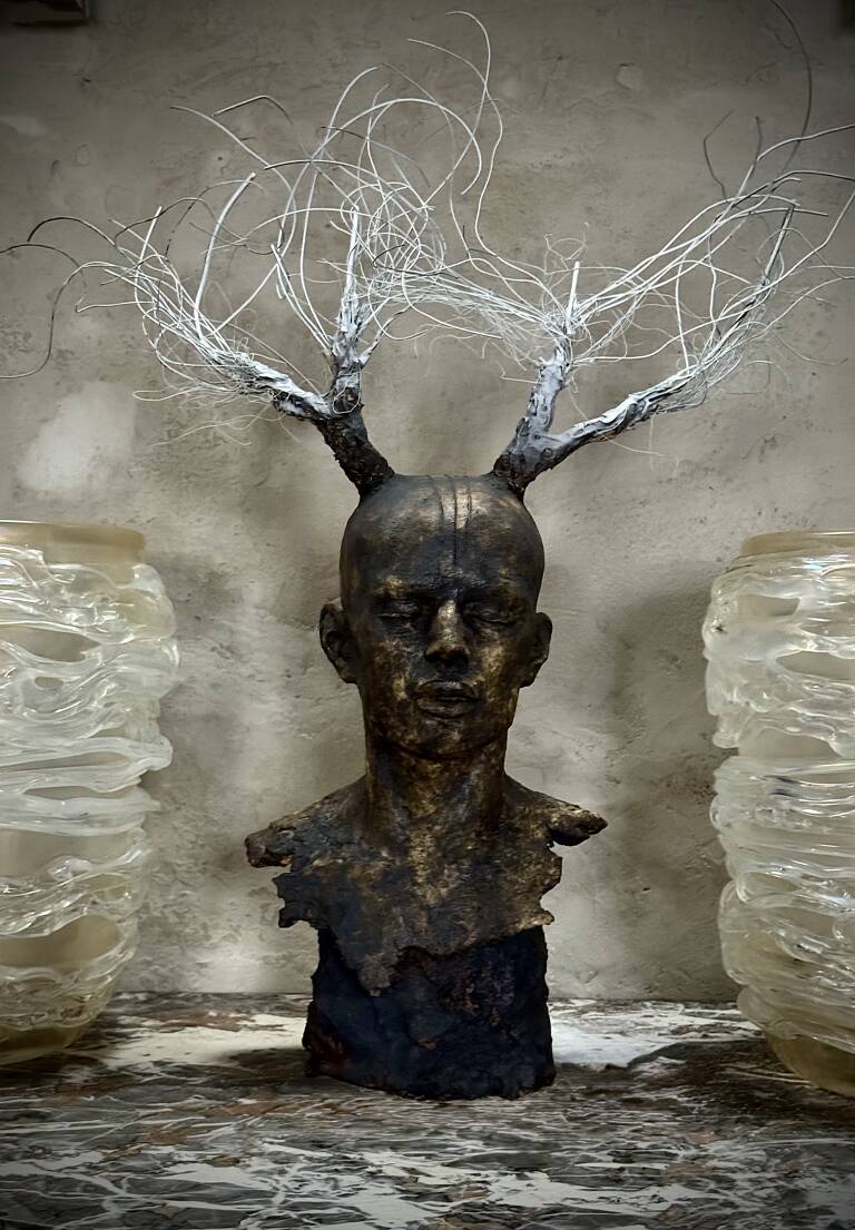 Hyphae, ceramic & metal by Eve Shepherd