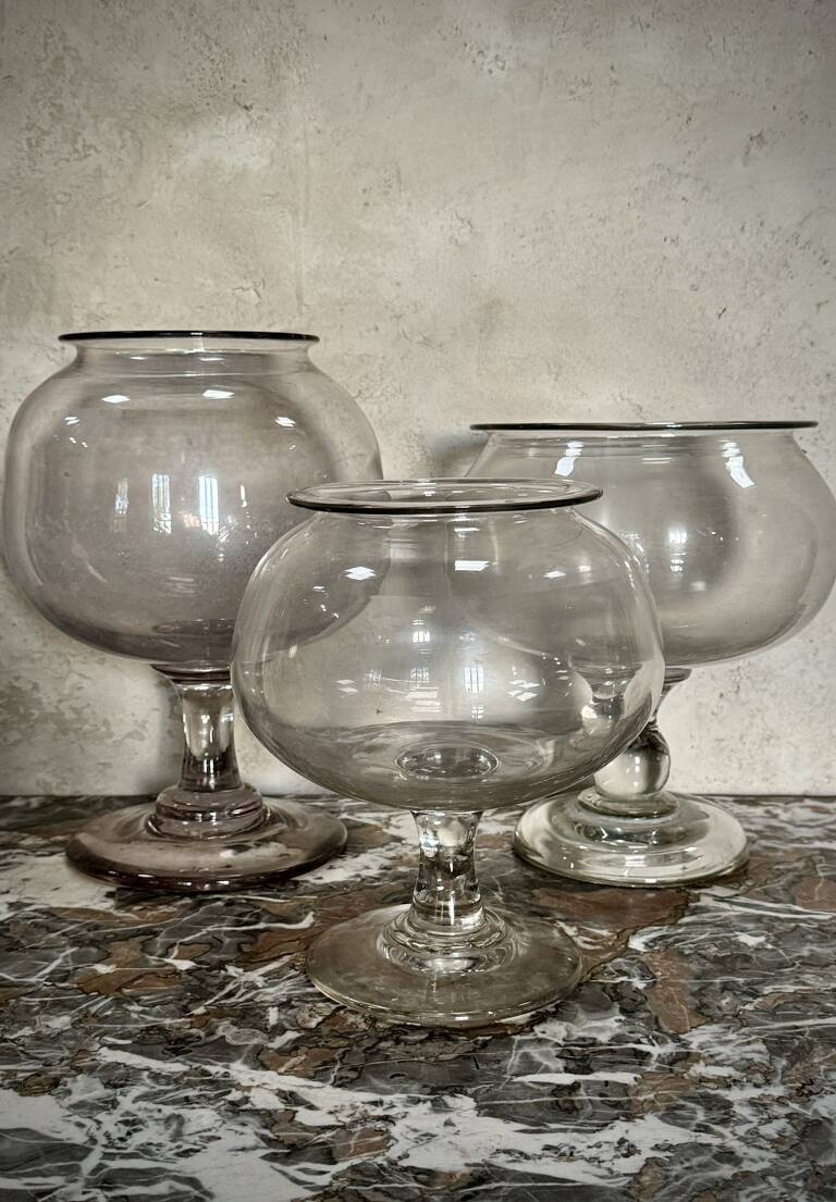 Three leech bowls, 19C, France